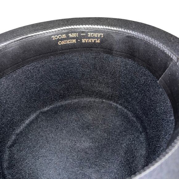 Planar Mens Size L 100% Merino Wool Top Hat Gothic Magician Vampire Vintage - Picture 4 of 6